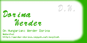 dorina werder business card